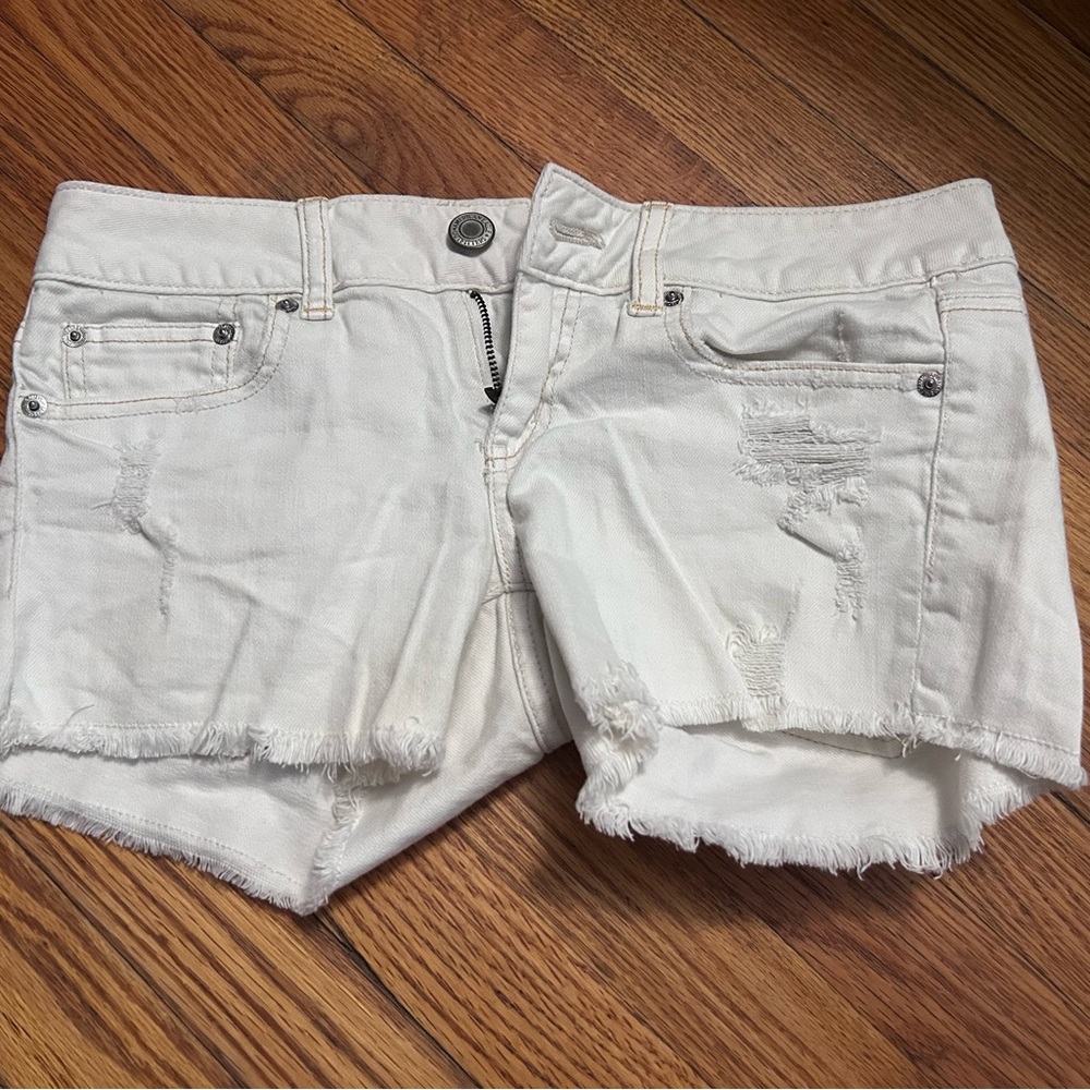 American Eagle Outfitters White Jean Shorts